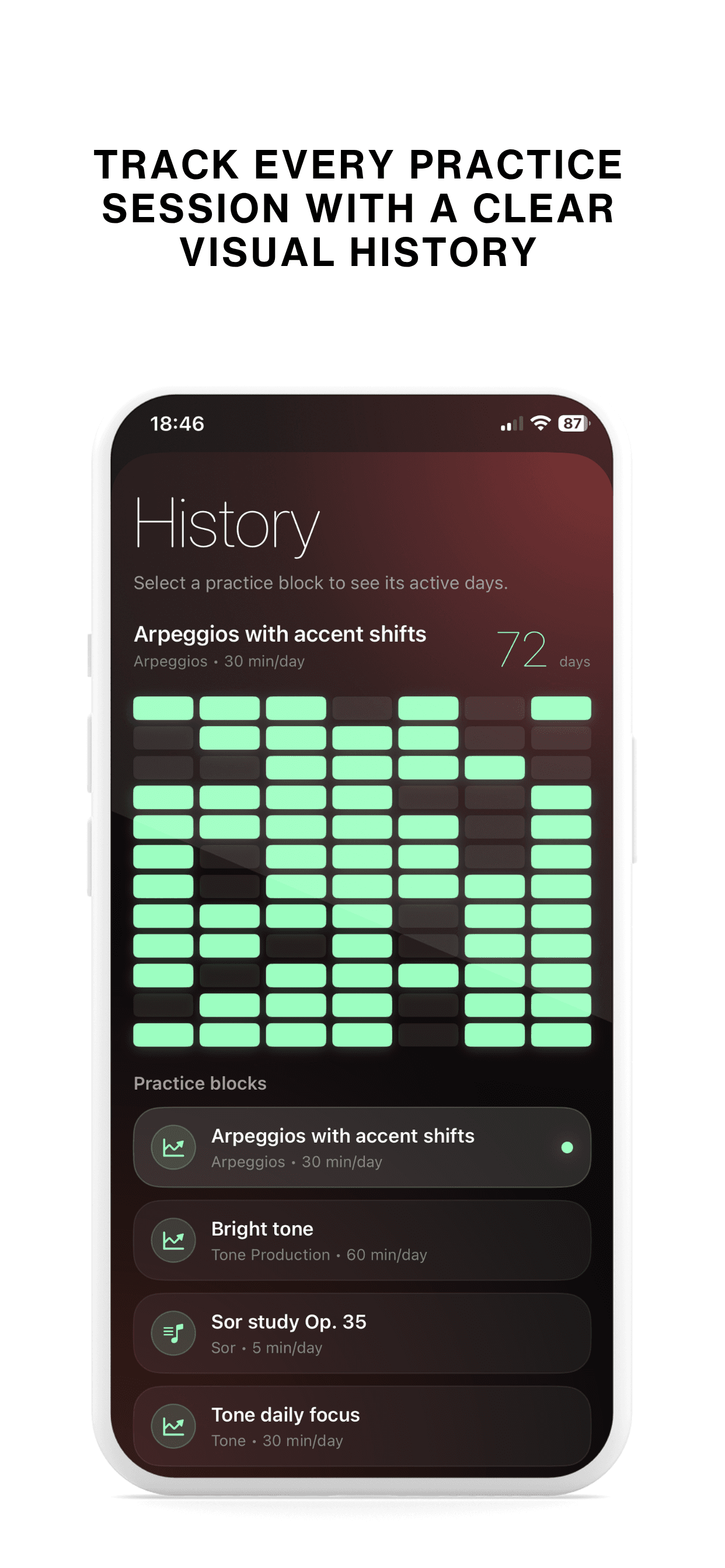 practiceOS screenshot 2